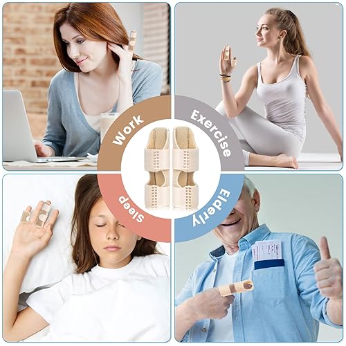 Miniatura 6 de Férulas para dedos, soporte para dedo gatillo - dedo roto - artritis - enderezamiento - soporte para índice - medio - anillo