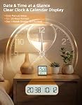 NOKLEAD Thermomètre intérieur d'hygromètre numérique : moniteur de température et d'humidité avec capteur précis, petit compteur d'humidité avec date pour la maison Garage Salle de bébé à serre (1, Noir, 7*7*1,4cm)