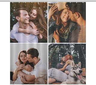 DIYKST Custom Shower Curtains for Bathroom Personalized Shower Curtain with Picture Text Customized Shower Curtain with Photo Bathroom Decoration 36''x72''-66''x72''
