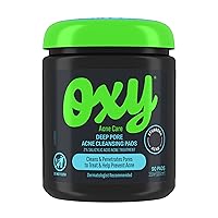 Vista 9 de Oxy Almohadillas de limpieza facial para acné de poros profundos, tratamiento de acné persistente de máxima resistencia con 2% de ácido salicílico