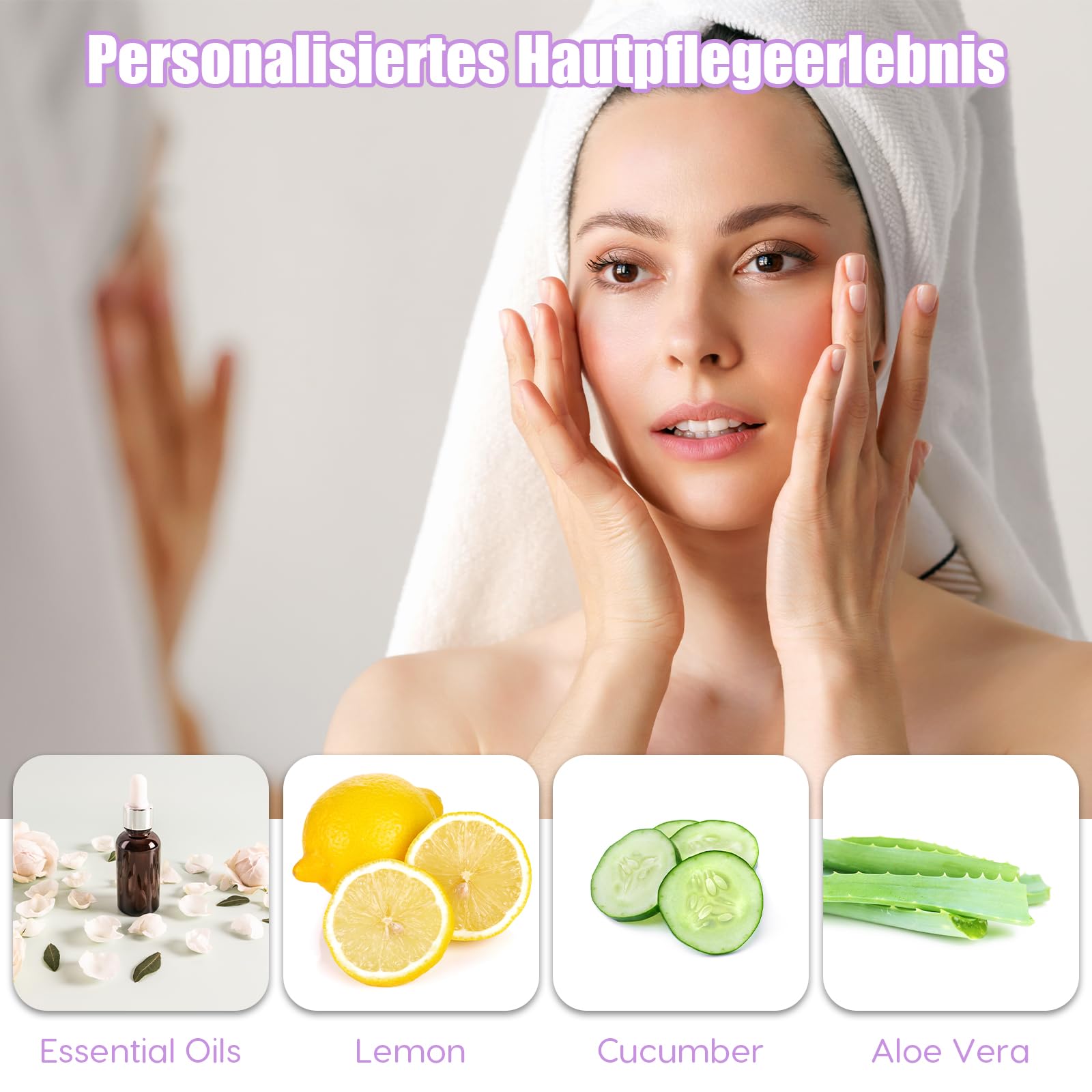 Face Ice Bath Bowl, Faltbares Gesichtsbad Eis, Gesicht Eiswanne mit Integrierter Eiswürfelschale, Tragbare Facial Ice Bath Bowl zur Schwellungen Linderung für Heimgebrauch oder Unterwegs (Purple)