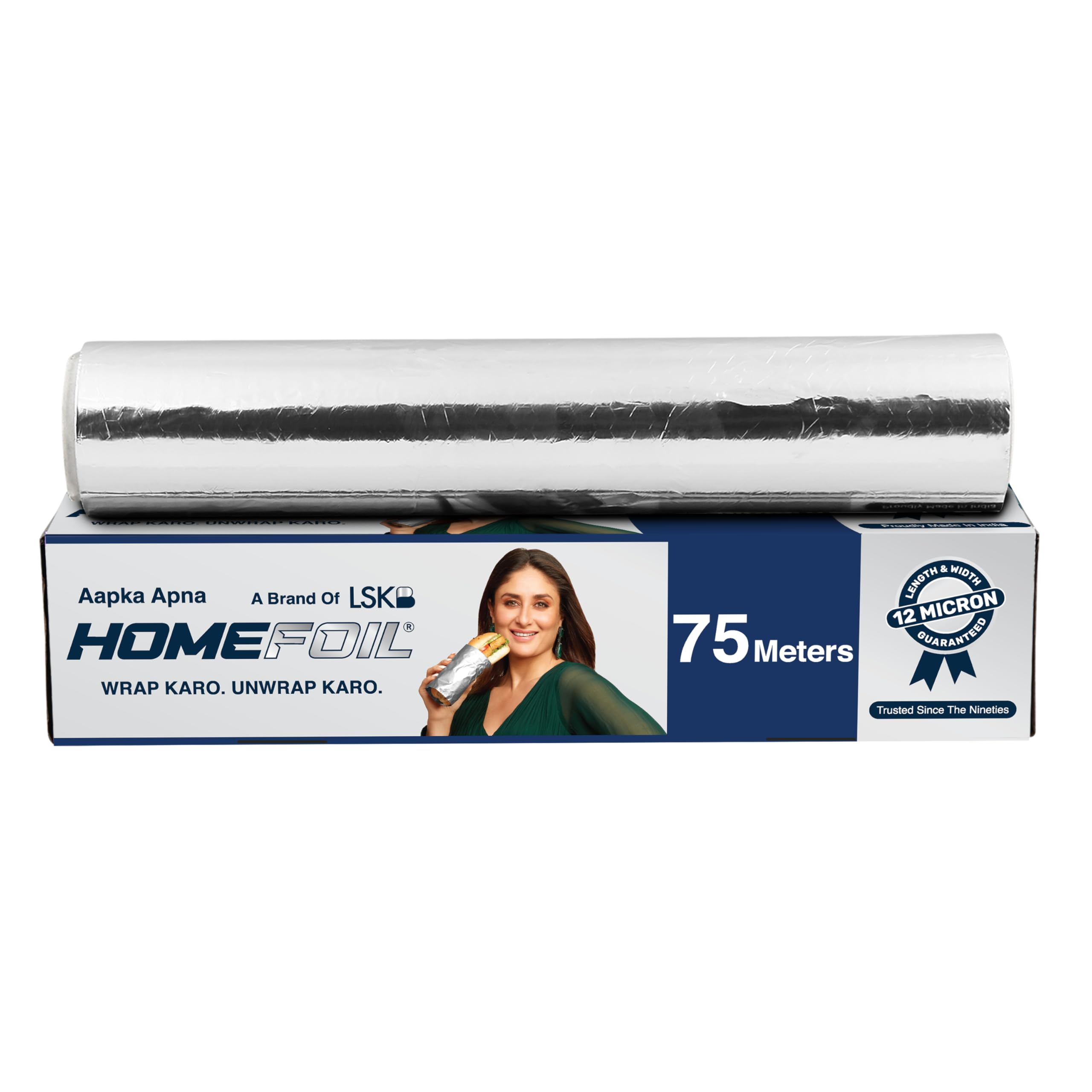 HOMEFOIL 75 Meter Embossed Aluminium Foil, 12 Micron Thickness, Premium Quality, Keeps Food Fresh Always, Perfect for Food Wrapping, Packing, Storing and Serving (B0BYFWQMNR) Amazon Price History, Amazon Price Tracker