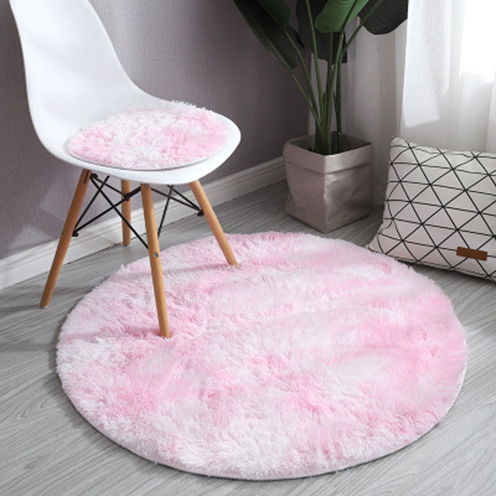 OPFdfhDFH Carpets, Abstract Chic Carpet Fluffy Area Rug Bedroom Decor Non-Slip Soft Short Pile Rugs Non Shedding For Living Room Home(Light Pink,100 * 100)