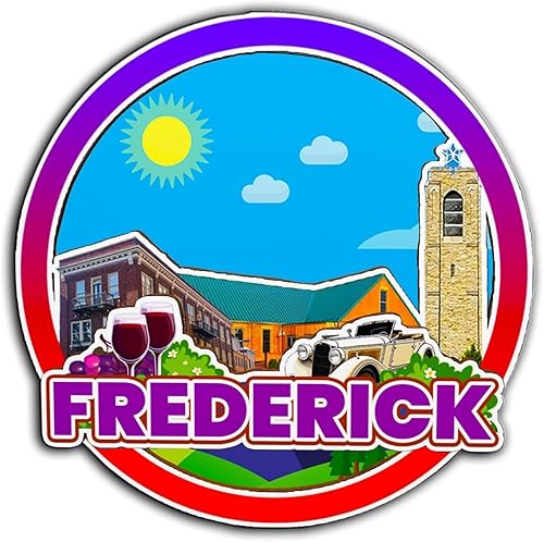 Miniatura 1 de Frederick Maryland USA - Imán de madera para nevera, monumentos 3D, recuerdos coleccionables, decoración hecha a mano -3222