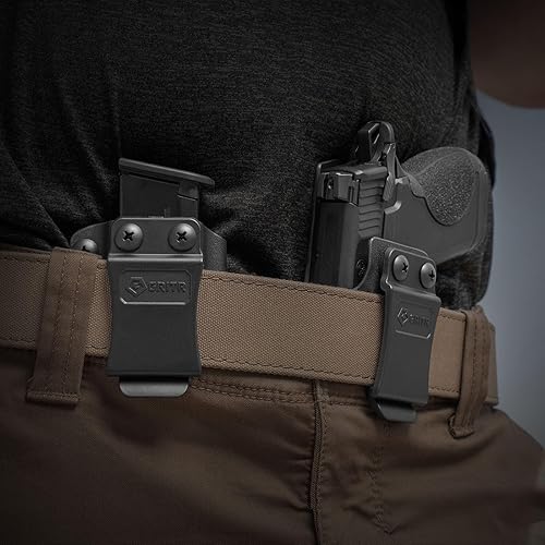 Miniatura 5 de GRITR Universal IWBOWB - Portador de pistola de transporte oculto para apilamiento doble de 0.354 in.40 y cargadores de pila única de 0.354 in.40.45