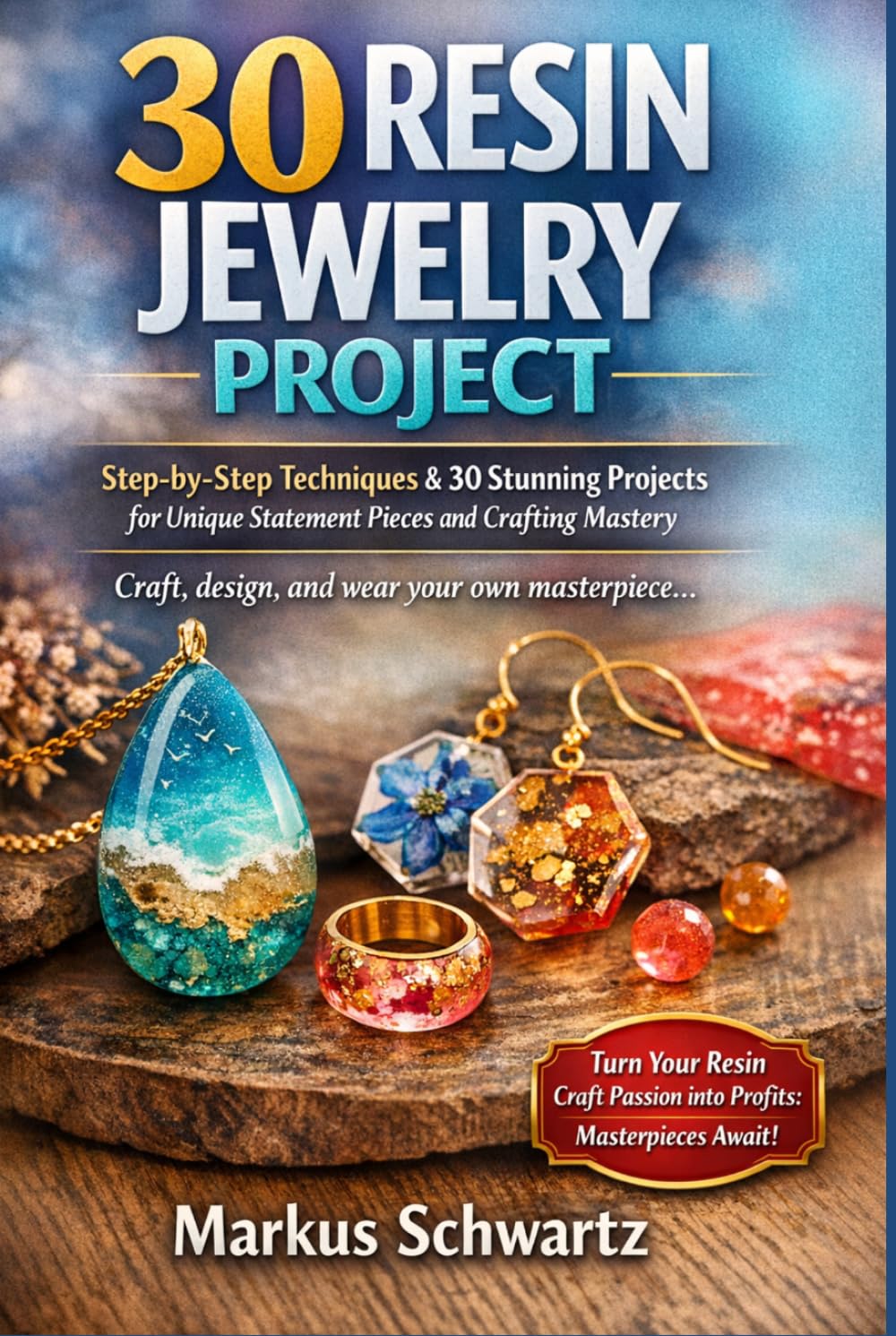30 RESIN JEWELRY PROJECT: Resin Jewelry Making for Beginners Step-by-Step Techniques & 30 Stunning Projects for Unique Statement Pieces and Crafting Mastery