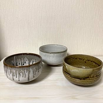 抹茶茶碗　茶道具　茶碗　骨董 Amazon.co.jp: 抹茶茶碗 桂山 陶芸 茶道 茶道具 骨董 茶碗 3個