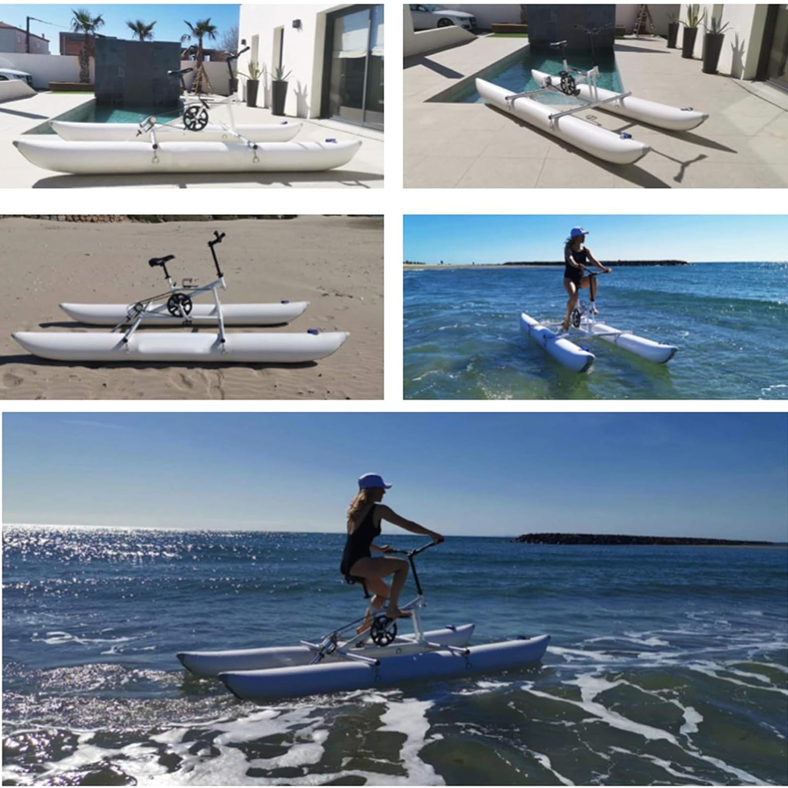 Bici d'Acqua per Il Tempo Libero All'aperto, Barca per Bici Kayak Gonfiabile sul Lago, Kayak Turistico per Sport Acquatici Barca per Bici A Pedali da Mare per La Pesca Sportiva E Divertente
