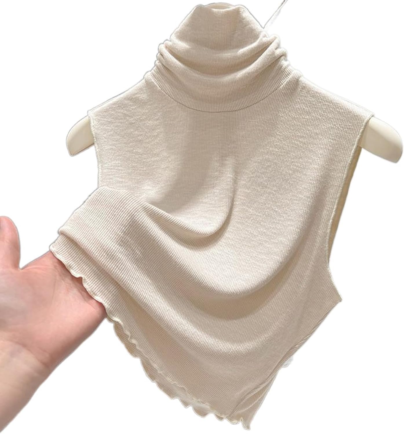 Jugaoge Turtleneck Dickey Extra Large Fake Collar Detachable Dickey Collar Half Mock Turtleneck For