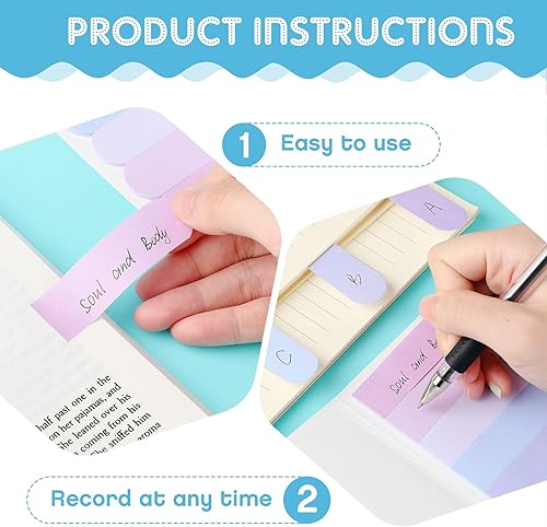 Miniatura 3 de Marspark 960 pestañas de libro para anotar notas coloridas Morandi de 3 pulgadas, pestañas adhesivas de índice, notas transparentes, páginas para