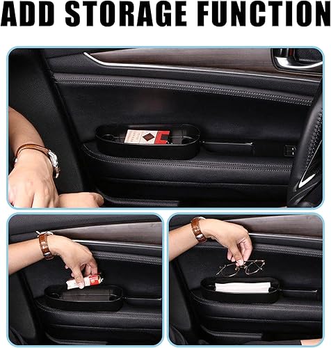 Miniatura 4 de QODOLSI Reposabrazos para codo de automóvil, 8.66 x 3.14 x 1.96 pulgadas, caja de almacenamiento de doble capa ABS ecológica de altura ajustable,