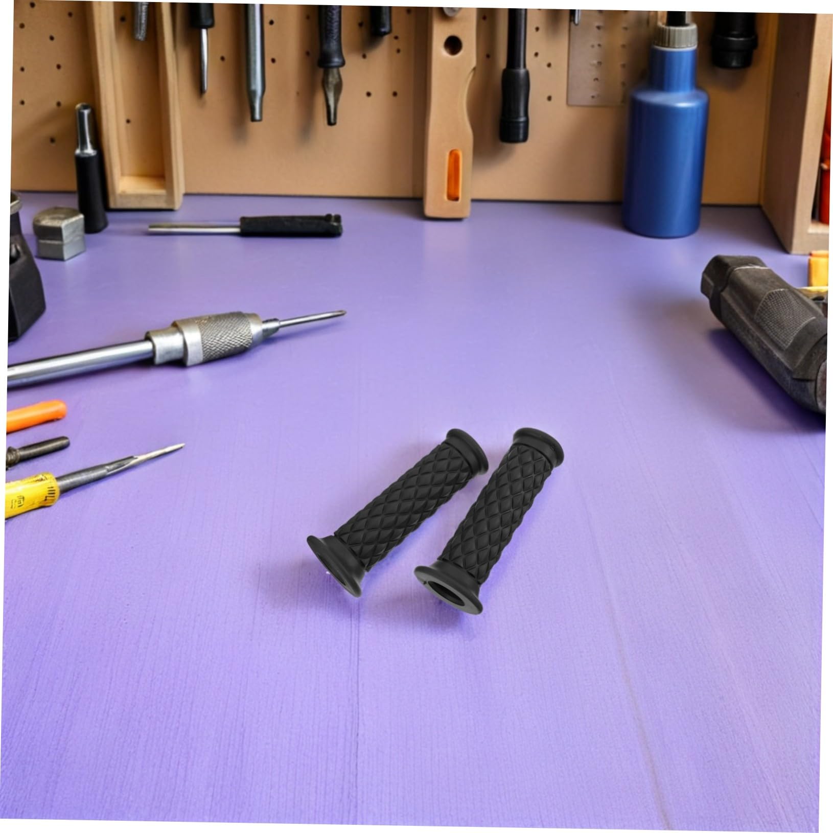 ABOOFAN 4 Paires poignée en caoutchouc poignées universelles du guidon Grips de vélo de saleté accessoires de vélo de saleté Black
