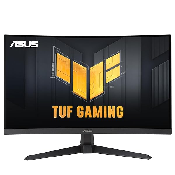 ASUS TUF Gaming 27 1080P Curved Monitor (VG27VQ3B) Full HD, 180Hz, 1ms, Extreme Low Motion Blur Sync, FreeSync, 1500R Curvature, Eye Care, 90% DCI-P3, DisplayWidget, 3 yr Warranty