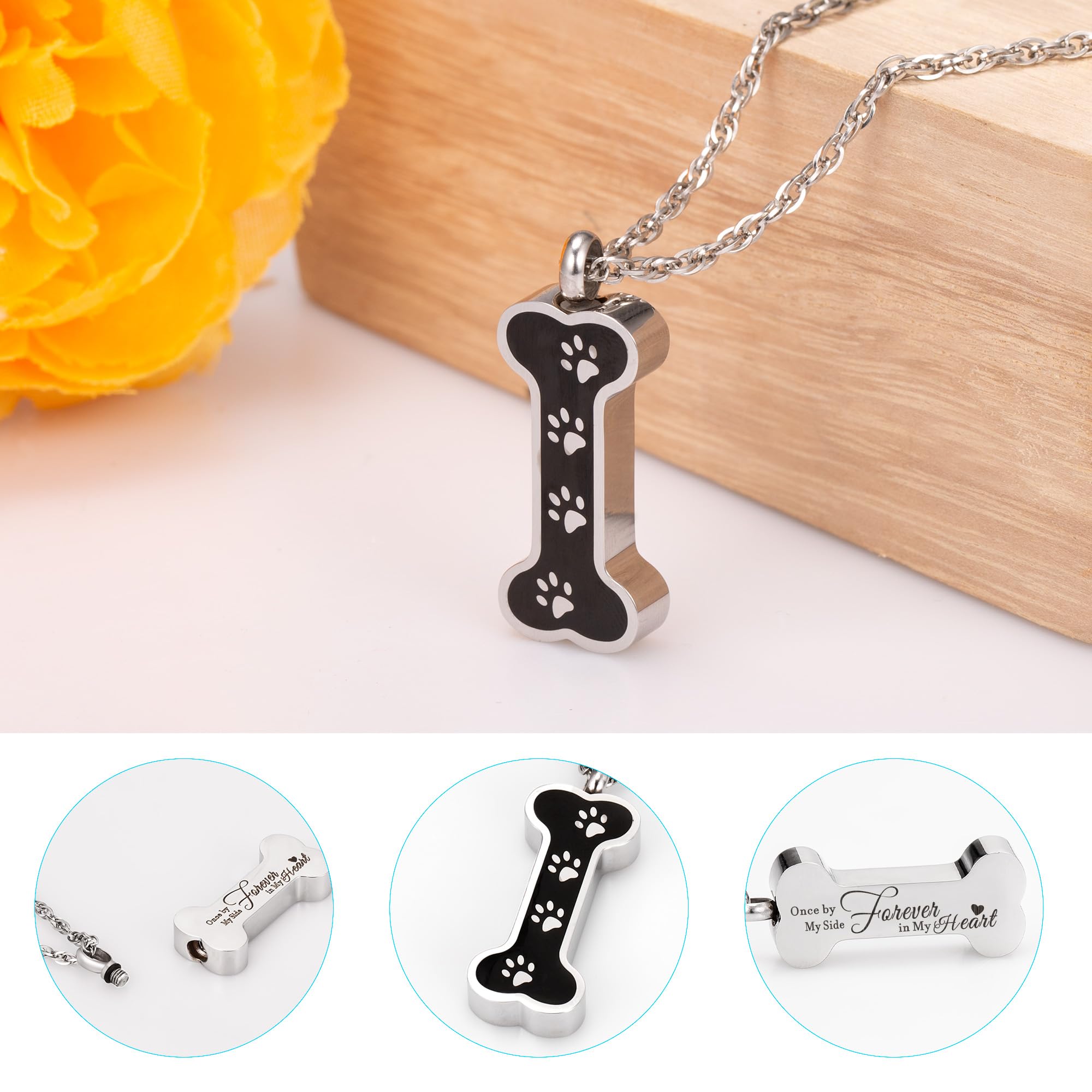 Gredstar Bone Urn Necklace for Ashes for Dog Cat's Ashes - Image 4