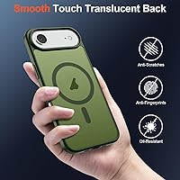 Vista 1144 de SUPFINE Funda magnética para iPhone 11 (compatible con MagSafe) (protección contra caídas de grado militar), translúcida mate a prueba de golpes