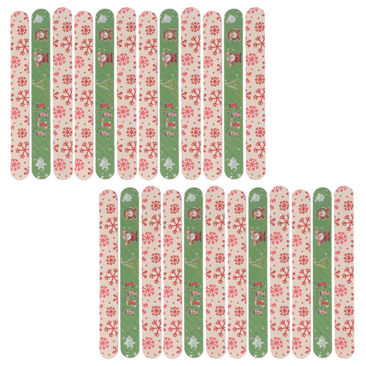 ULTECHNOVO 24 Piezas Lima de Uñas de Eva Temática Navideña Herramientas para Pulir las Uñas y Extensiones Elimina Pegamento y Alisa Estrías Uso en Casa para Mujeres Estilo Varios estilos