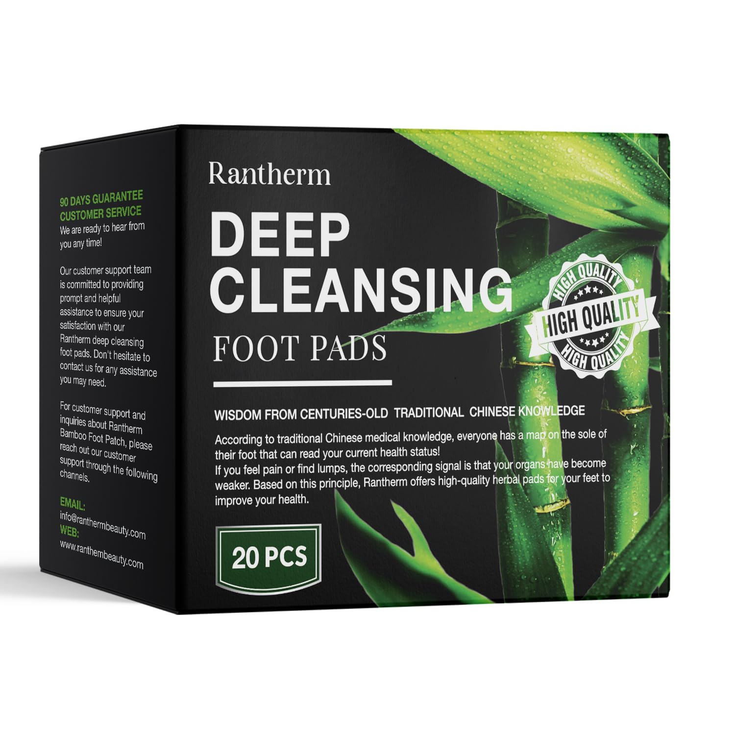Foot Paches, Premium Deep Cleansing Foot Pads, Bamboo Foot Paches, Ginger Foot Pads for Promoting Sleeping, Relieving Fatigue and Relaxing Muscles & Tendons and Eliminate Moisture 20 Packs