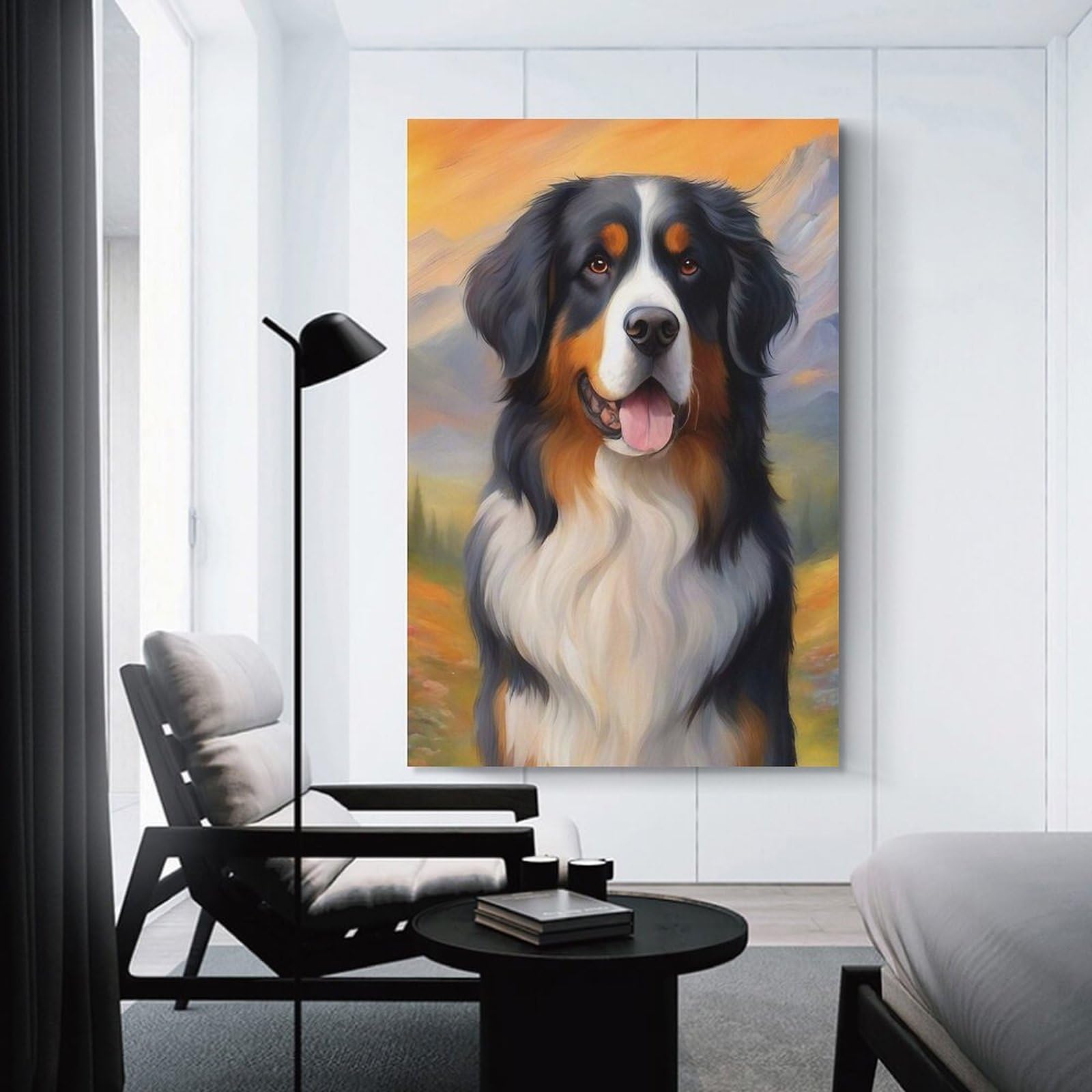 Junmoney Canvas Wall Picture Dog000152, 20x30inch(50x75cm), for Home Lounge, Bedroom Or Reading Nook, A Home Accent with Warm Character