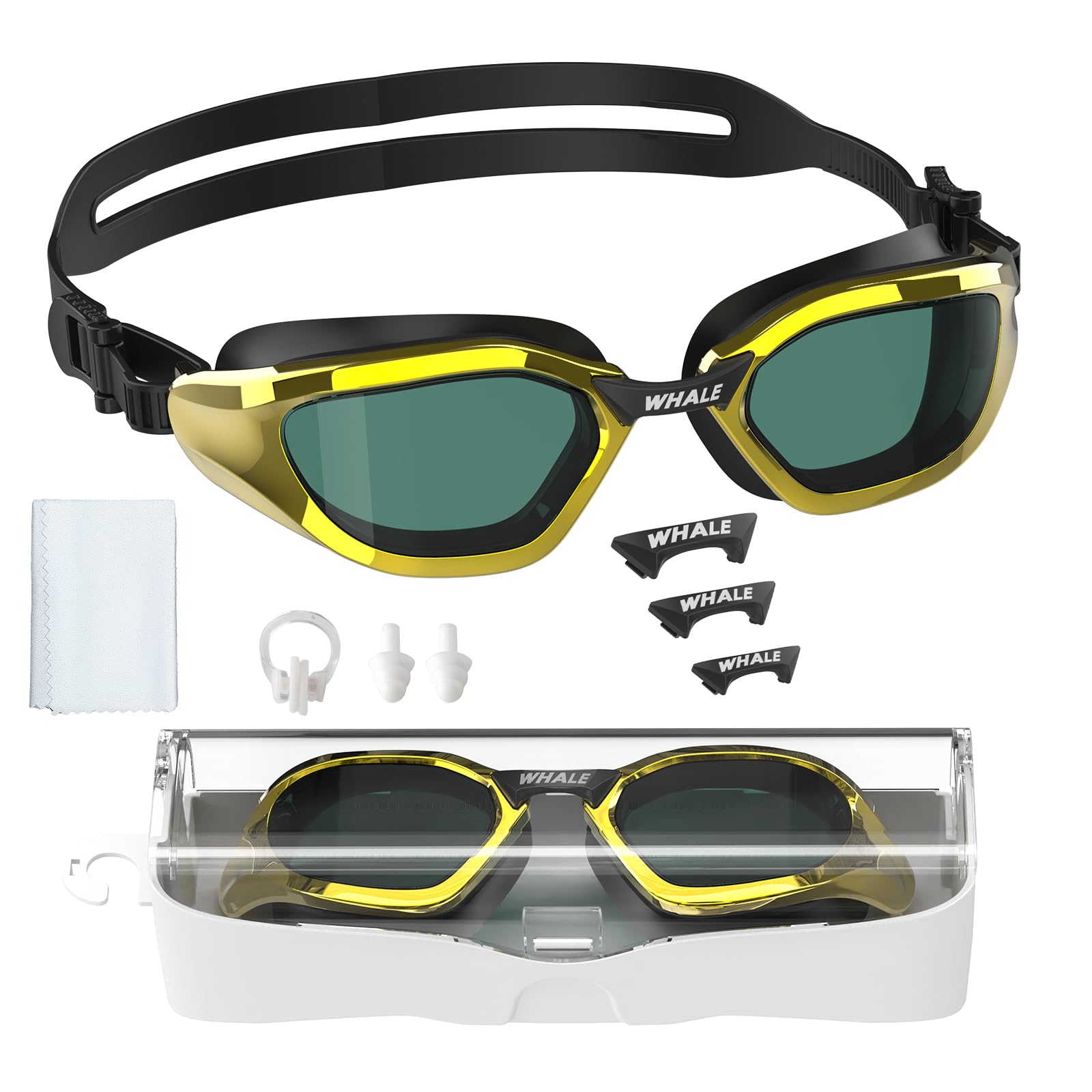 Lunettes de natation Whale 79002 sans buée ni infiltration d'eau