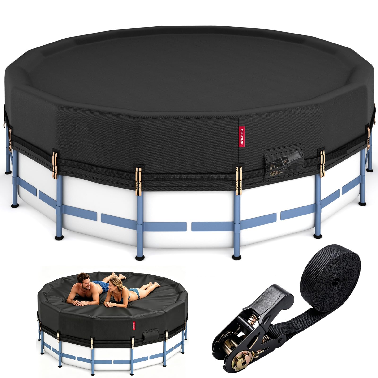 QH.HOME 28 Ft Round Pool Cover