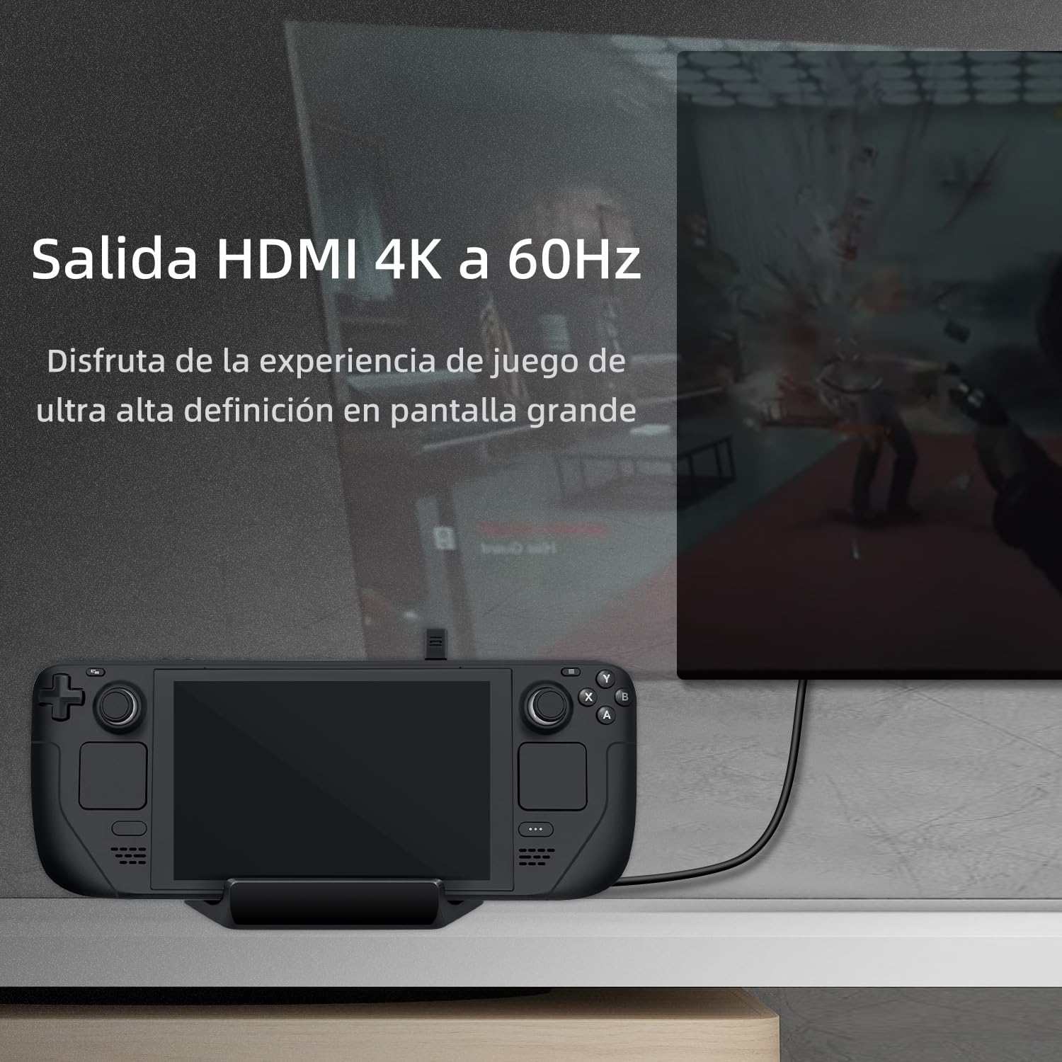 Mcbazel 6 en 1 Steam Deck Docking Station, con HDMI 2.0 4K@60Hz, Tres Puertos USB 3.0, Carga de 100W para Steam Deck, ROG Ally, Legion Go, MSI Claw, Nintendo Switch, Switch OLED(Pas pour Switch 2)