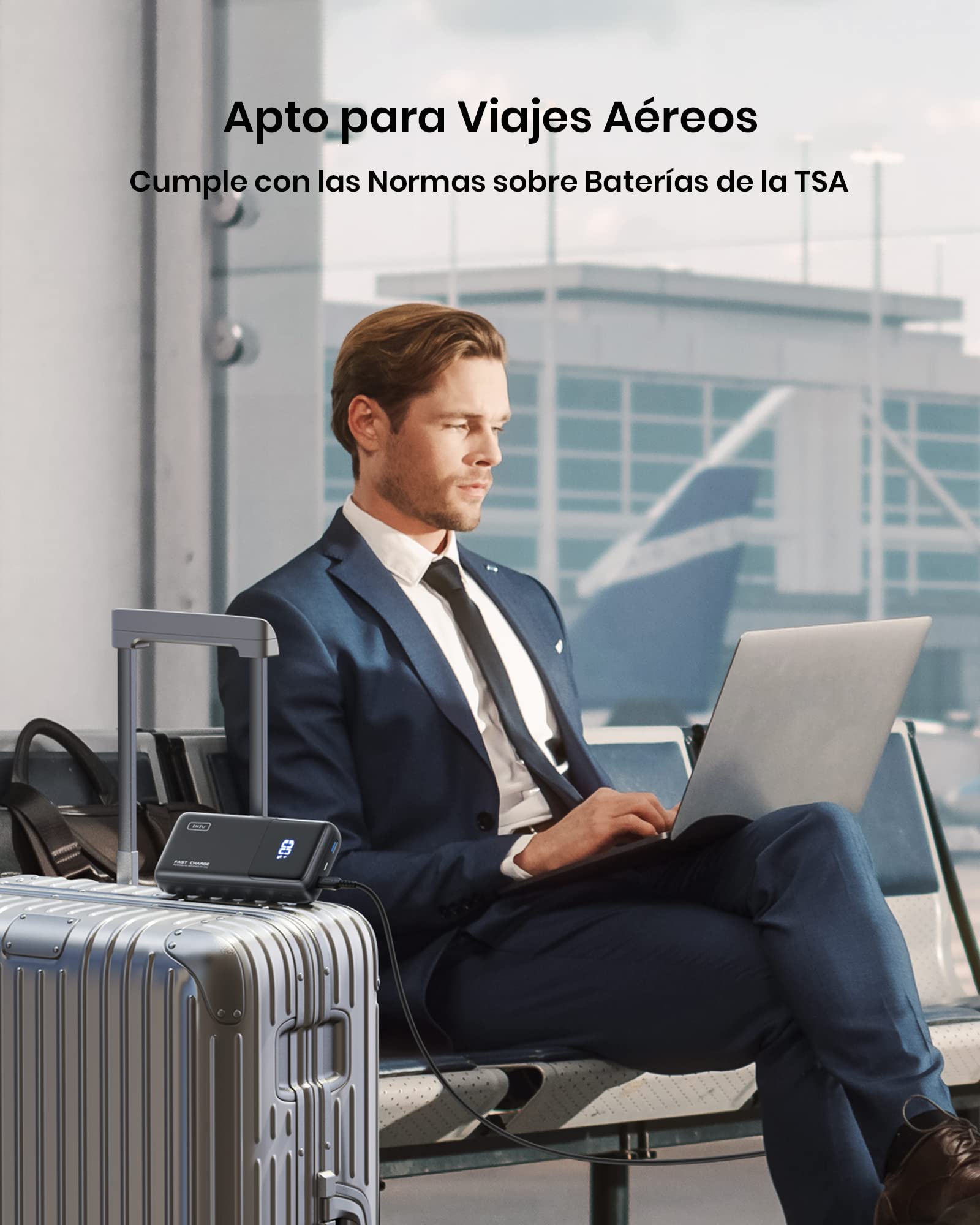 INIU Laptop Power Bank Compacto 25000mAh 100W Carga Rapida Batteria Externa | 3-Output Carga Rápida, Apto para Avión de Viaje, Bateria Portatil para MacBook, Steam Deck, iPhone 17, Samsung, iPad etc