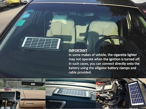 Miniatura 4 de Sunway - Cargador de batería solar de 12 V con encendedor para cigarriilos para coche, moto, barco, motos de nieve, barcos, barcos, barcos, barcos