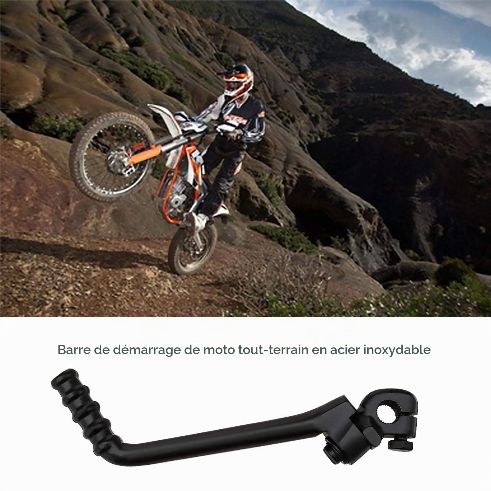 16mm Moto Starter Levier Kick Pédale Start Arbre En Acier Inoxydable Noir Fit Pour 140cc 150cc 160cc 200cc 250cc Pit Dirt Bike Moto