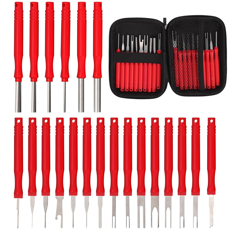 Kit com 21 Ferramentas para Remoção de Terminais e Despinagem de Conectores Elétricos NQEUEPN 1000528