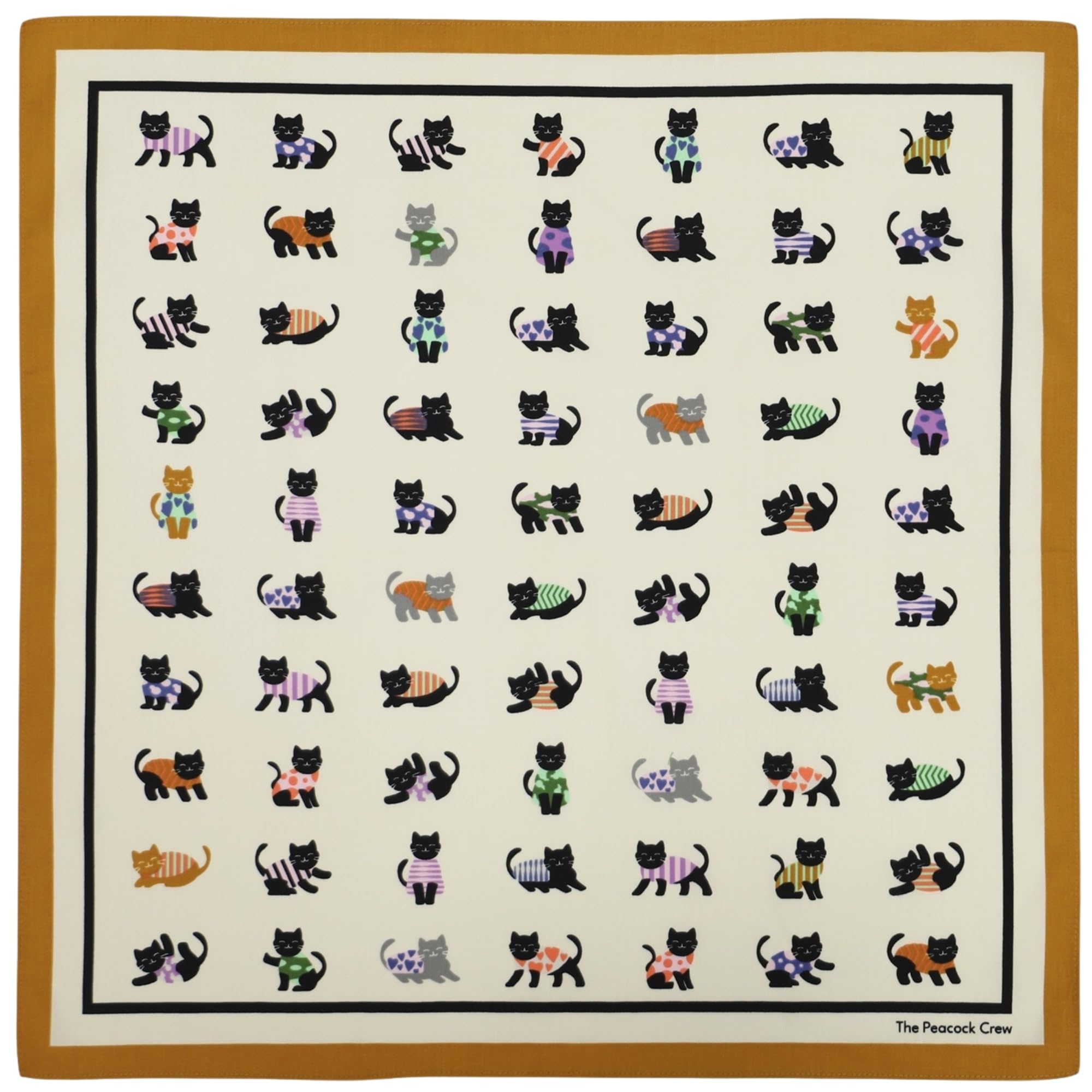 The Peacock Crew Premium Soft Cotton Designer Bandana for Men and Women 22x22 in