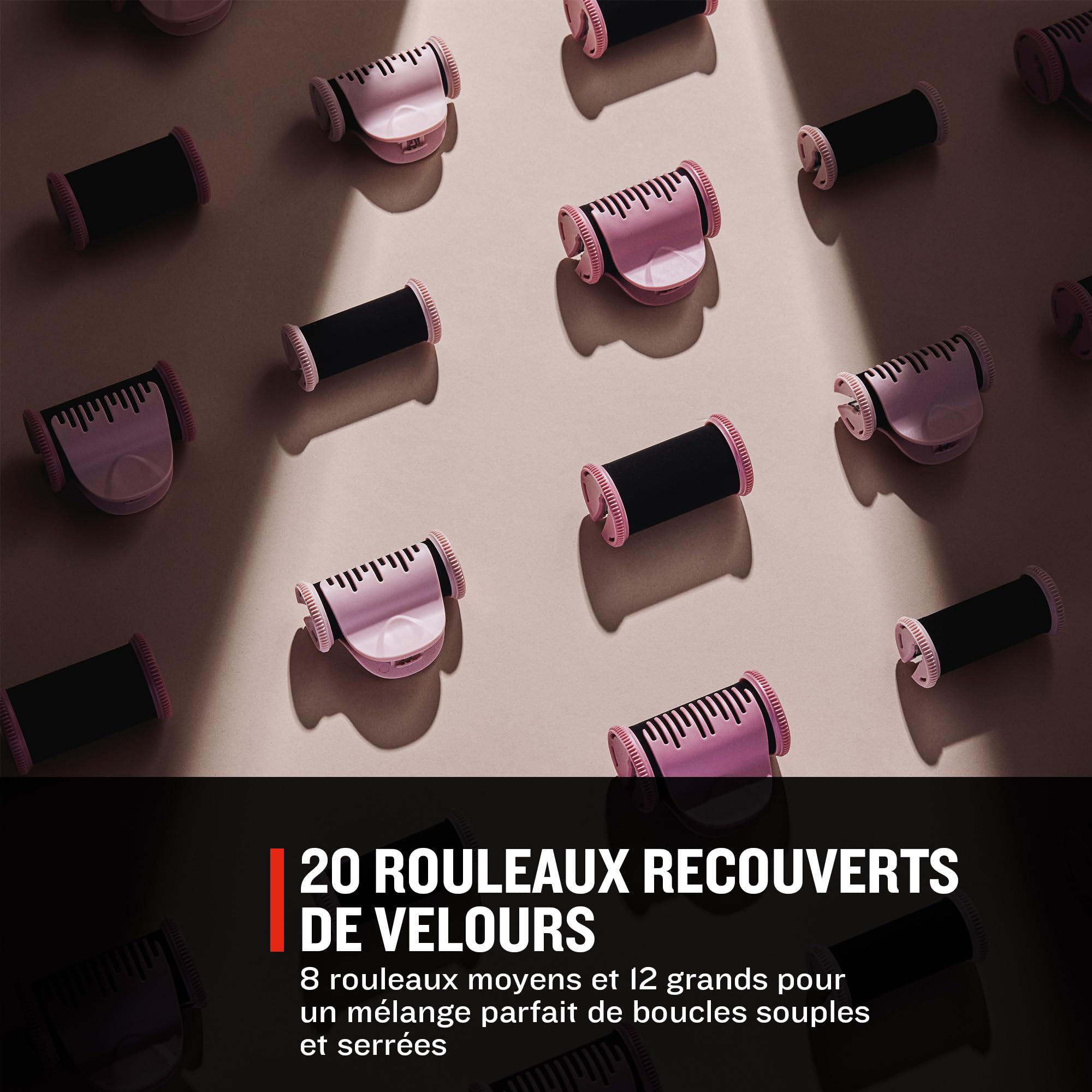 Remington Bigoudis Cheveux [Boucles Sérées et Larges] PROluxe (Coffret 20 rouleaux antidérapants 25+32mm,Céamique,Technologie Intelligente OPTIHeat,chaleur constante ciblée) Bigoudis chauffants H9100
