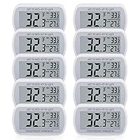 Vista 12 de AEVETE Termómetro digital impermeable para refrigerador con pantalla LCD grande, termómetro de sala de congelador con parte trasera magnética, sin