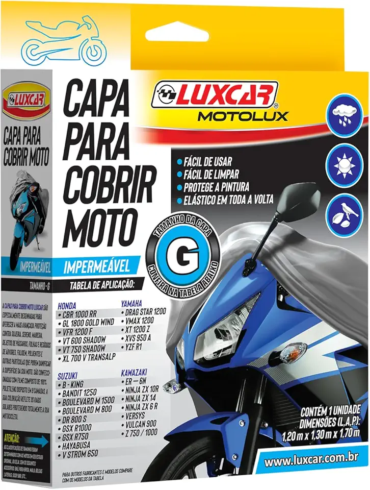 Luxcar Motolux Capa para Cobrir Moto G – Impermeável