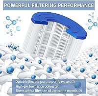 Vista 3 de Hrozny Filtro de spa tipo VI y cartucho de repuesto de filtro de bañera de hidromasaje para filtros inflables de bañera de hidromasaje (paquete de 8)