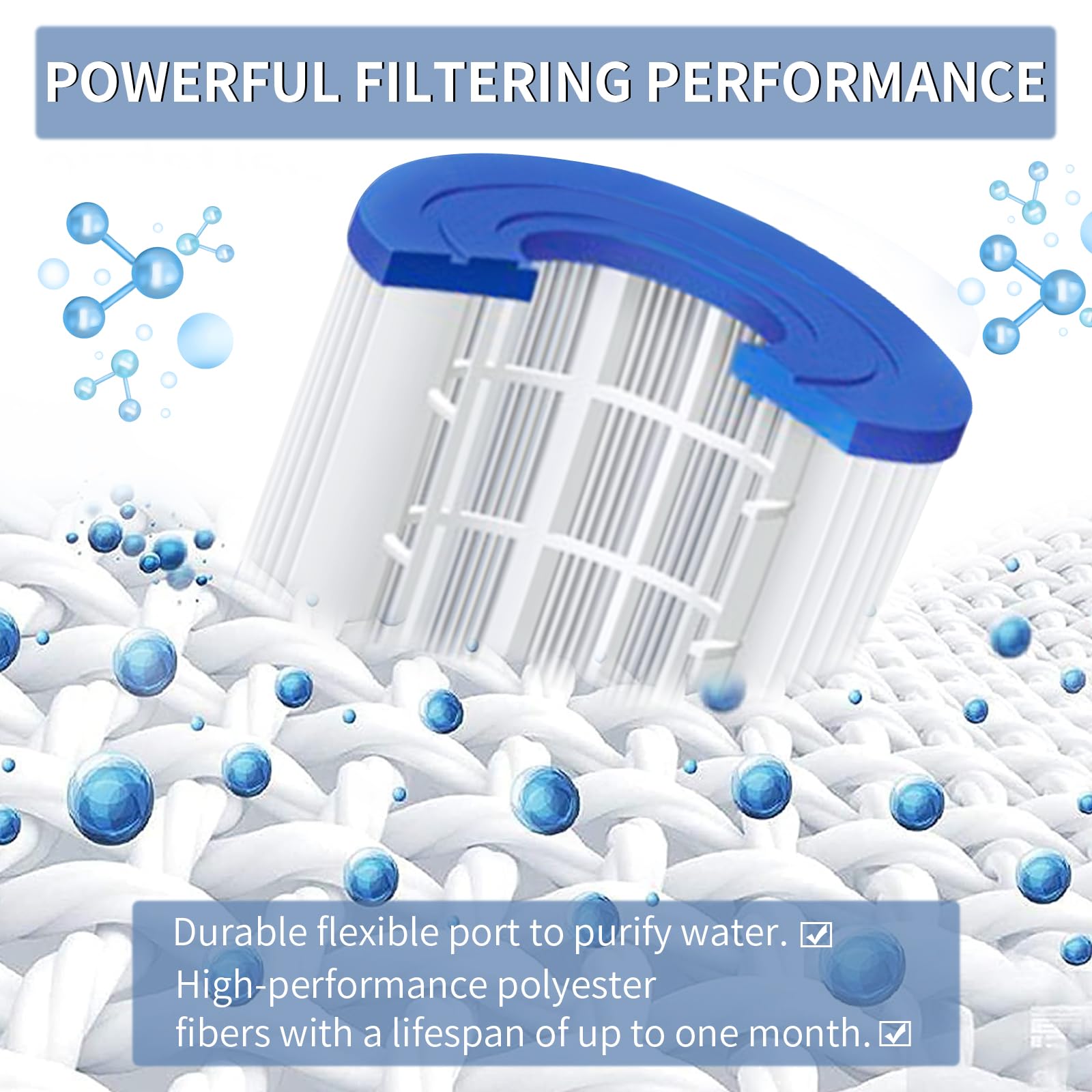 Lot de 8 filtres de type VI pour spa Coleman Type VI 90352E, filtre de piscine VI pour filtre de piscine Bestway et autres piscines hors sol