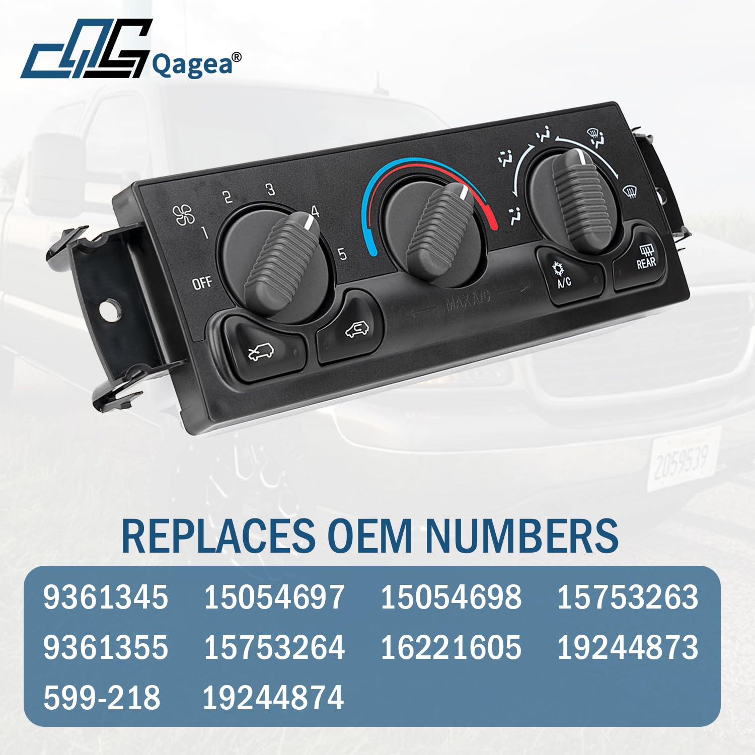 Qagea Módulo de control de clima 599218, panel de refrigeración y
