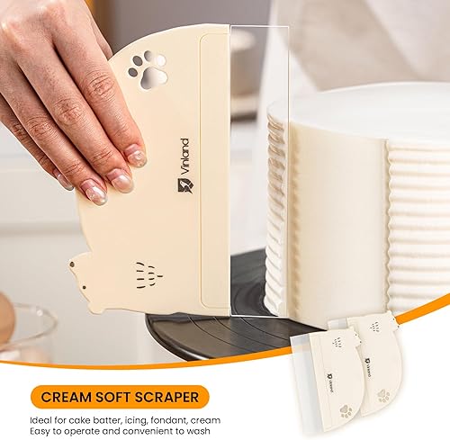 Miniatura 4 de 2 piezas de raspador más suave para tartas, suministros de decoración de tartas, raspador acrílico para tartas, suministros de decoración de tartas,
