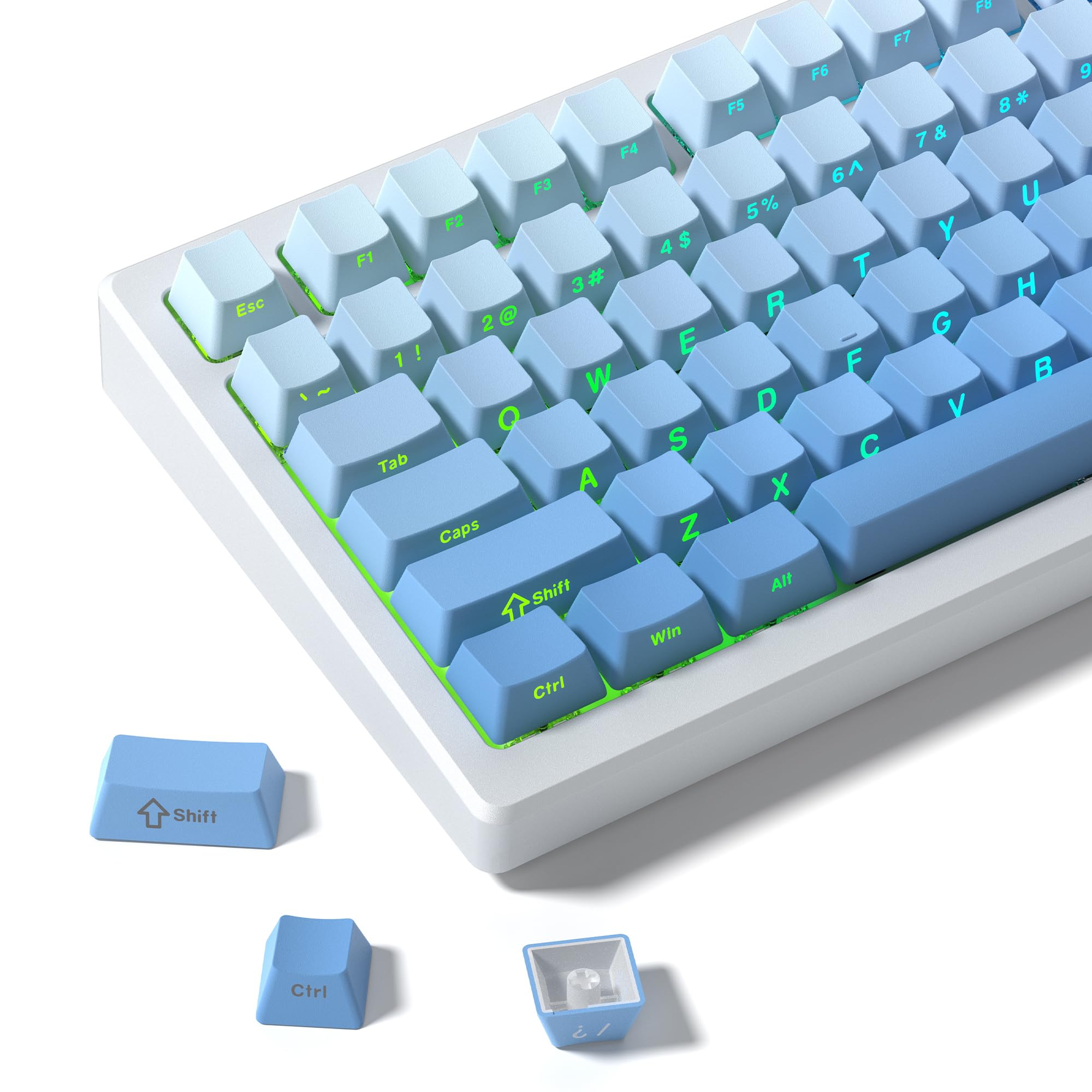 dagaladoo Custom keycaps PBT,Shine Through Keycaps 75