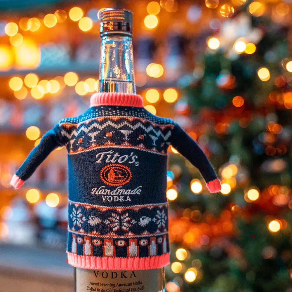 Amazon.com: Tito's Vodka Bottle Sweater Koozie Grey with White and