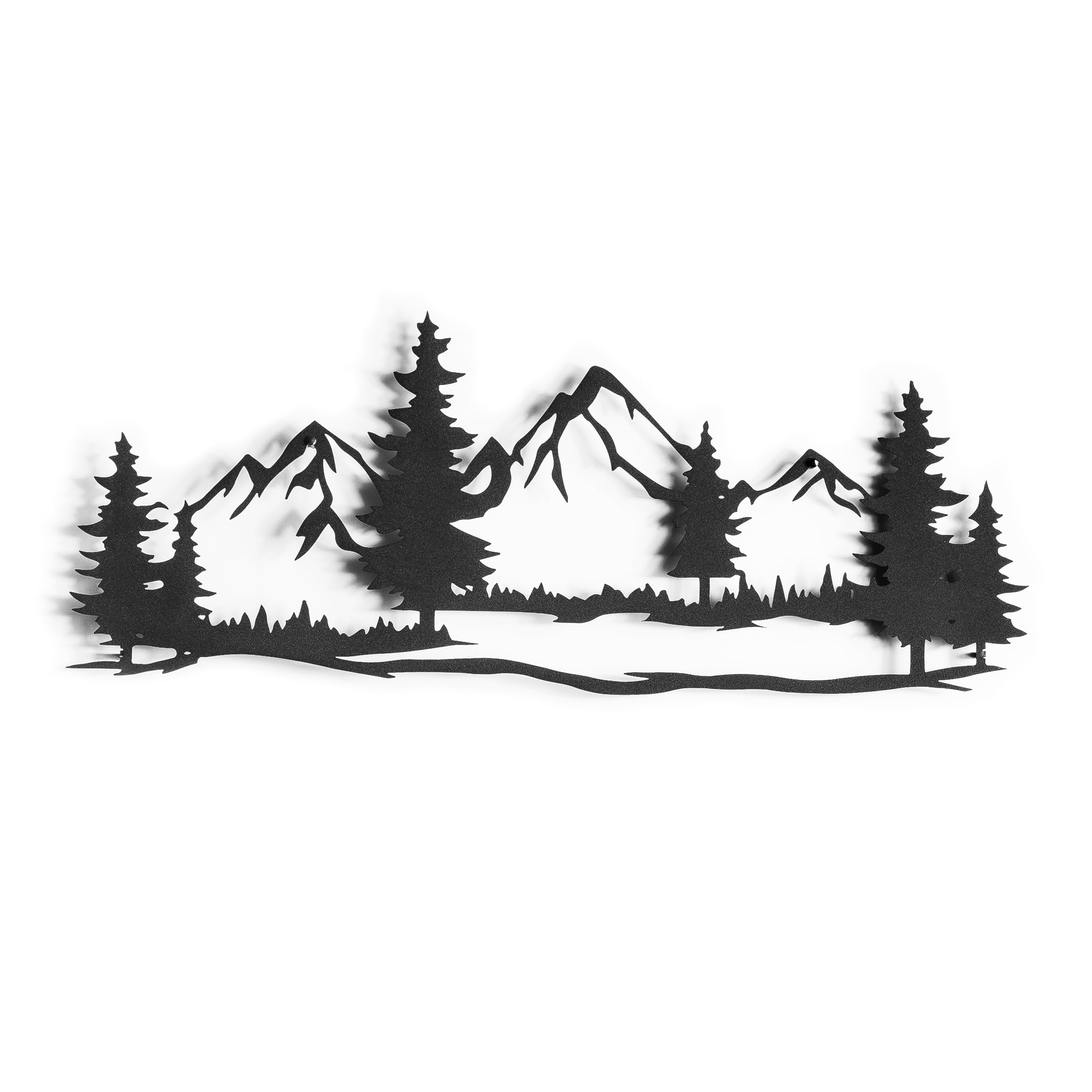Montaña. Escultura de Metal. Arte de Pared, Adorno de Pared, Elemento Decorativo, Souvenir, Cartel, Póster, Naturaleza, Cordillera, Sierra, Cumbre. Regalo para Amigos y Pareja. (Montaña, 43 x 31 cm.)