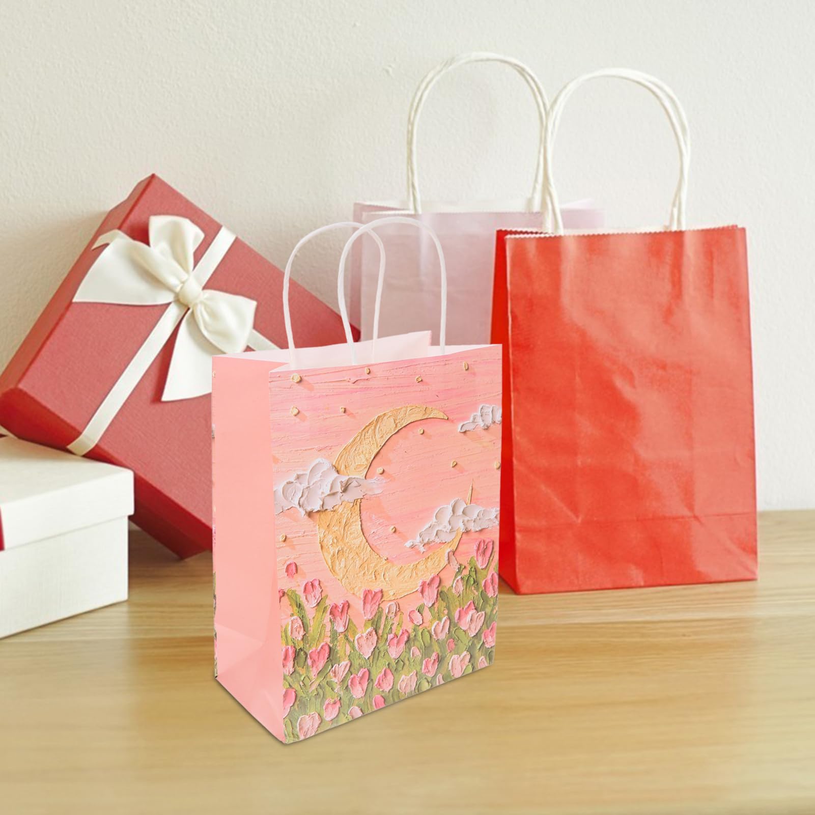 TOPPERFUN 50 Stück Koreanische Ästhetische Papiertüten Süßigkeiten Favor Treat Taschen Snack Cookies Für Großeinkauf