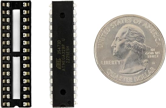 2pcs ATMEGA328P-PU ATMEGA328P with Bootloader and IC Socket Compatible for Arduino