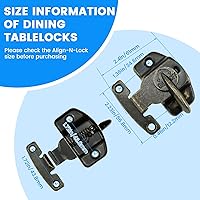 Vista 2 de SDTC Tech Paquete de 2 cerraduras de mesa de comedor, resistentes para mesa de entrenamiento de comedor, hebillas de resorte de metal para mesas