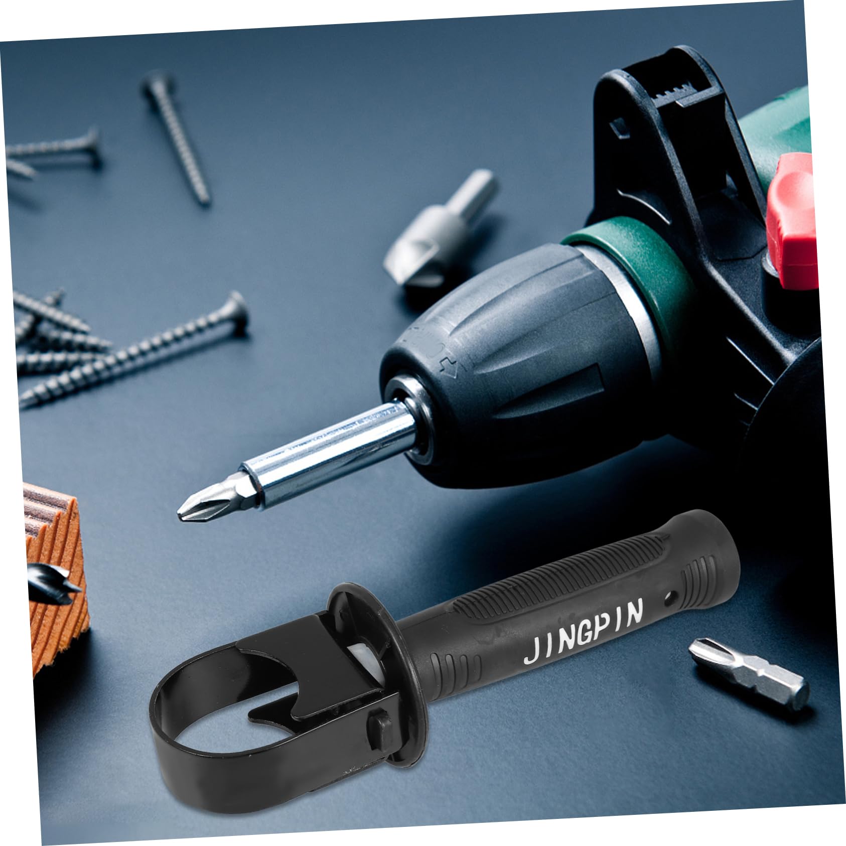 Mikikit Replacement Handle Drill Metal Plastic Hammer Drill Handle Ergonomic Design for Comfortable Grip