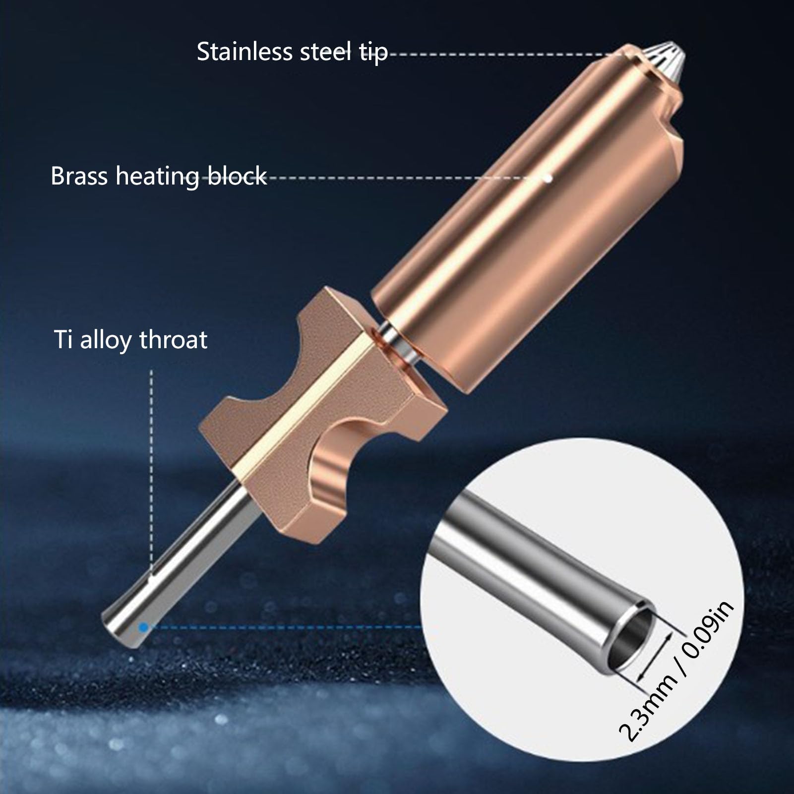 SEAFRONT 4PCS Gehärtete Stahl Düse 0, 25mm 0, 4mm 0, 6mm 0, 8mm Hotend Kit für AD5X 3D Drucker Voll Metall Extruder Schnell Abnehmbare Düse