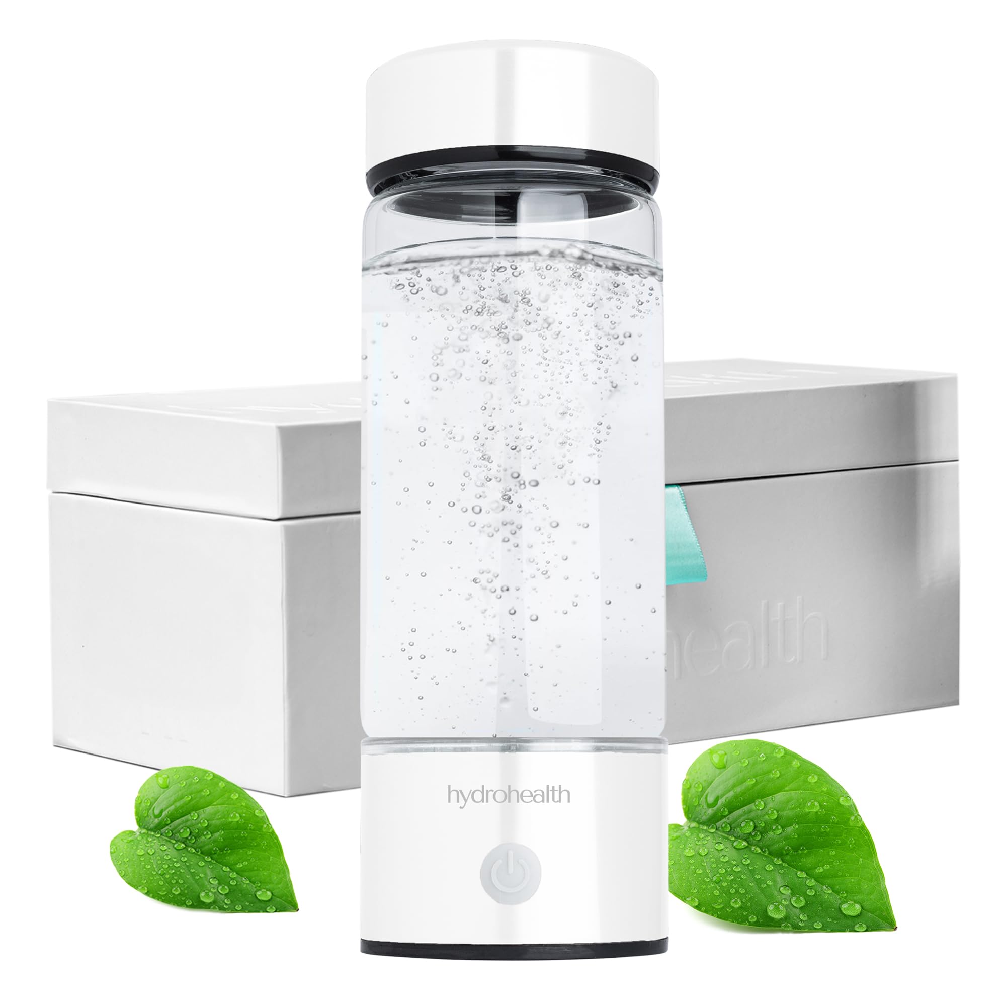 Hydrohealth Hydrogen Water Bottle for Kidney Health 1600PPB Hydro Health Rechargeable Bottle with SPE PEM Tech Water Hydrogen