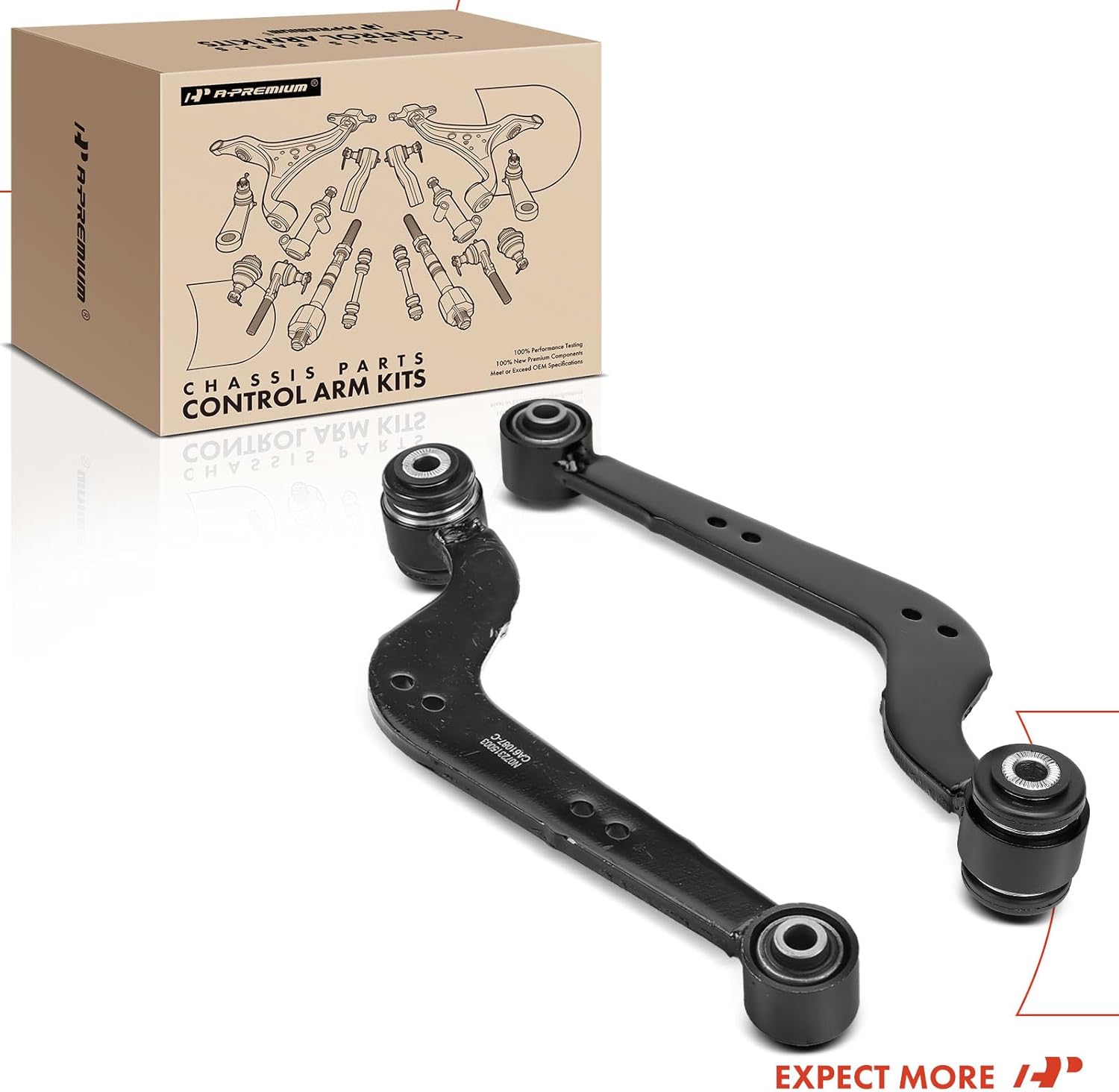 A-Premium 2 x Rear Upper Control Arms, with Bushing, Compatible with Toyota RAV4 2006-2017 & Lexus NX200t 2015-2017, NX300 2018-2019, NX300h 2015-2019