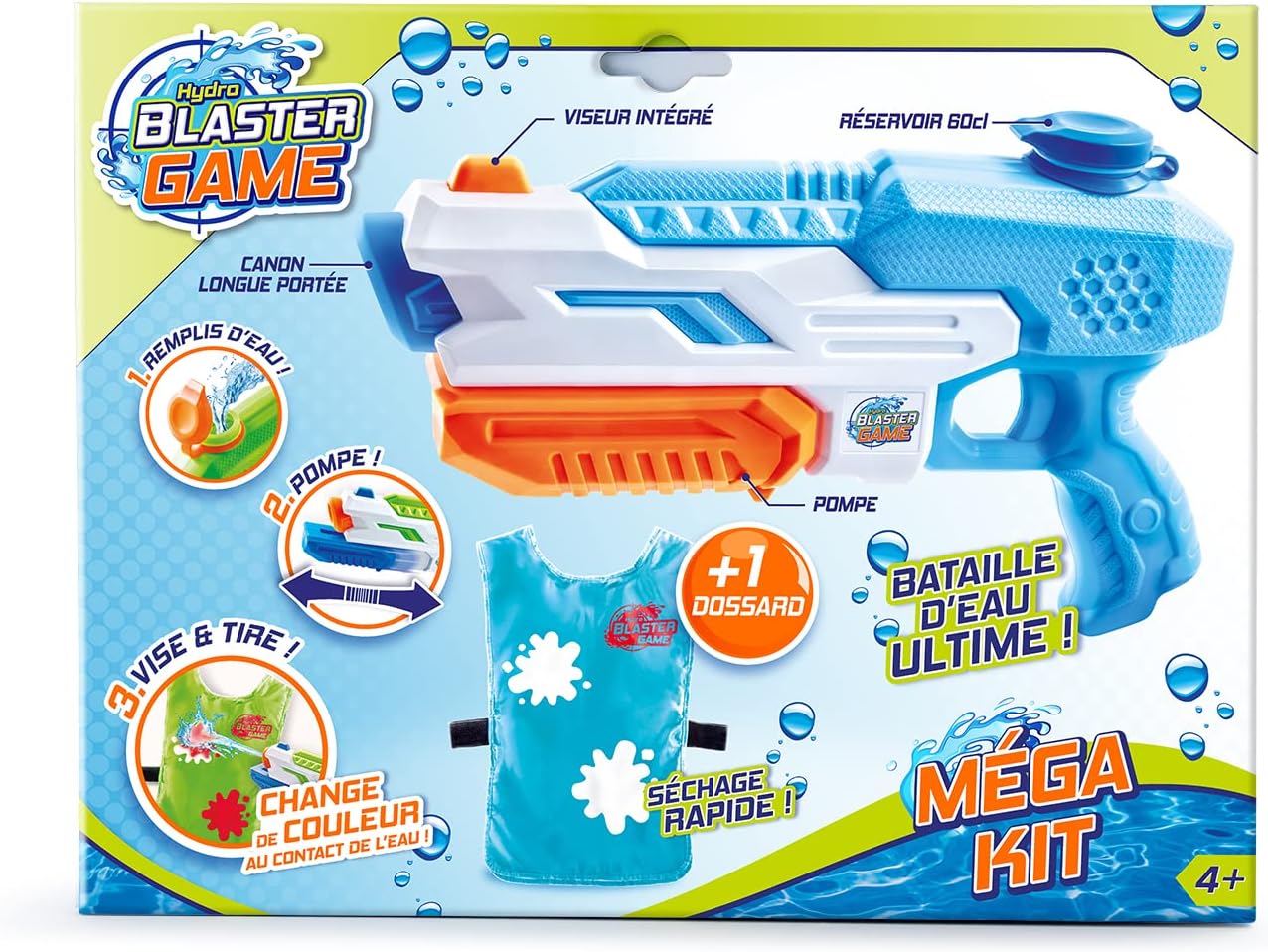 Canal Toys - Hydro Blaster Game-Mega Kit with 1 Pistol 1 Race Bib-Water Battle Games