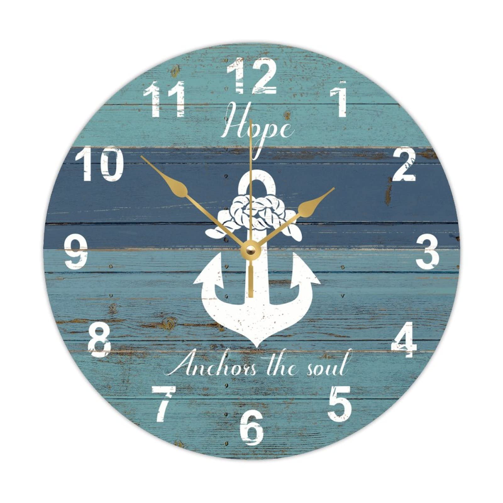 Horloge ronde en bois bateau a voile au design nautique elegant et epure