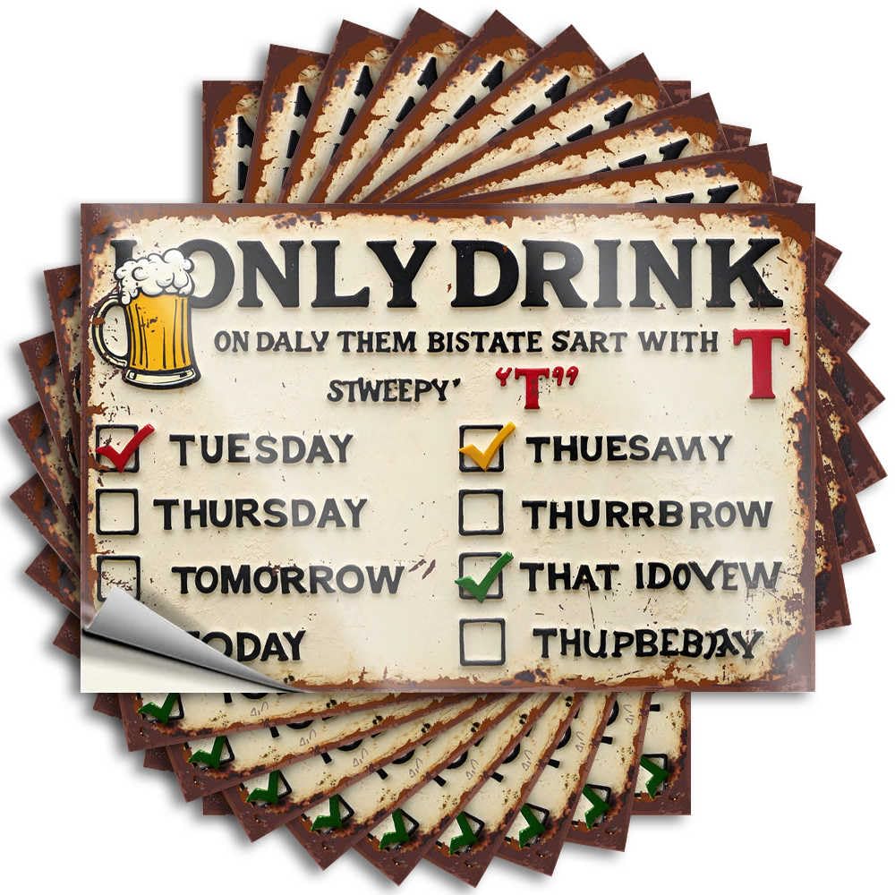 Decal - Accent Helmet Only Drink On Daly Them Bistate SART with T for Checkered Patio Decorations Outdoor(12X18CM)